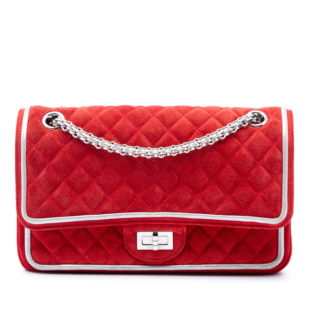 Pre-Loved Chanel Quilted Suede Reissue 2.55 Double Flap 225